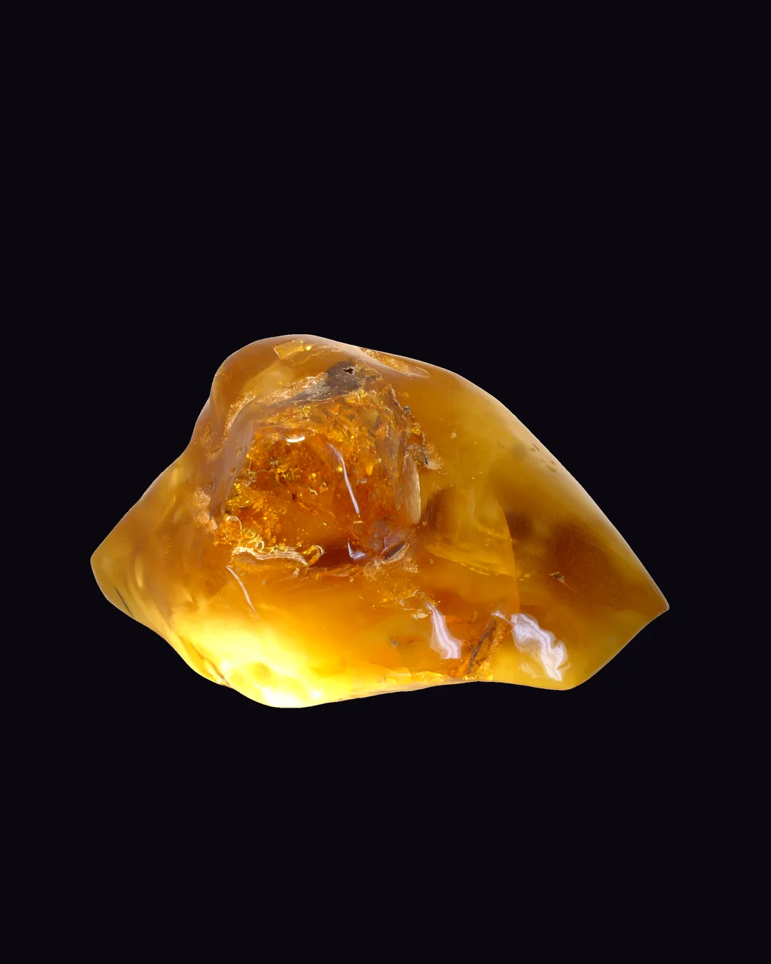 Amber, honey gold and cognac organic mineral specimen