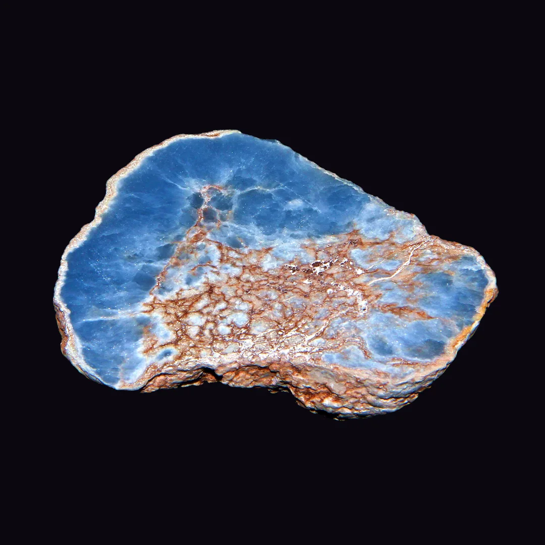 Angelite, pale periwinkle blue and grey-blue sulfate mineral specimen Angelite, pale periwinkle blue and grey-blue sulfate mineral specimen