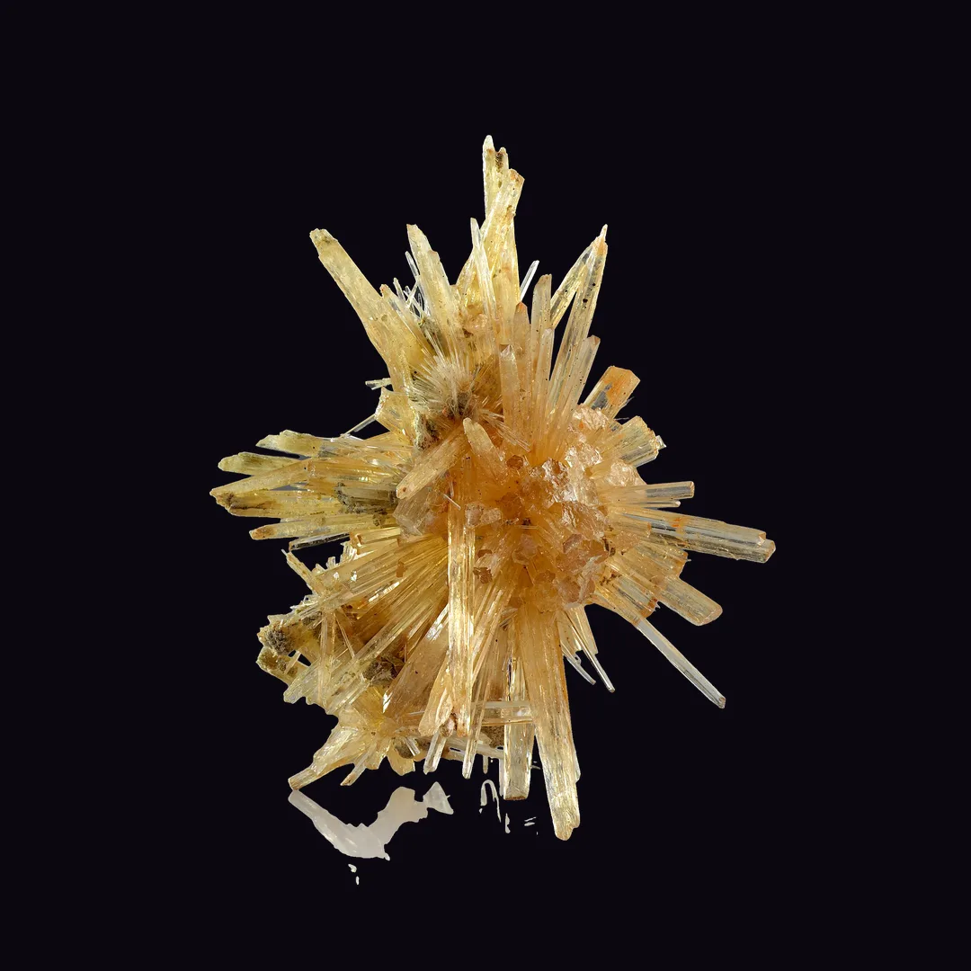 Aragonite, rust orange and caramel brown carbonate mineral specimen