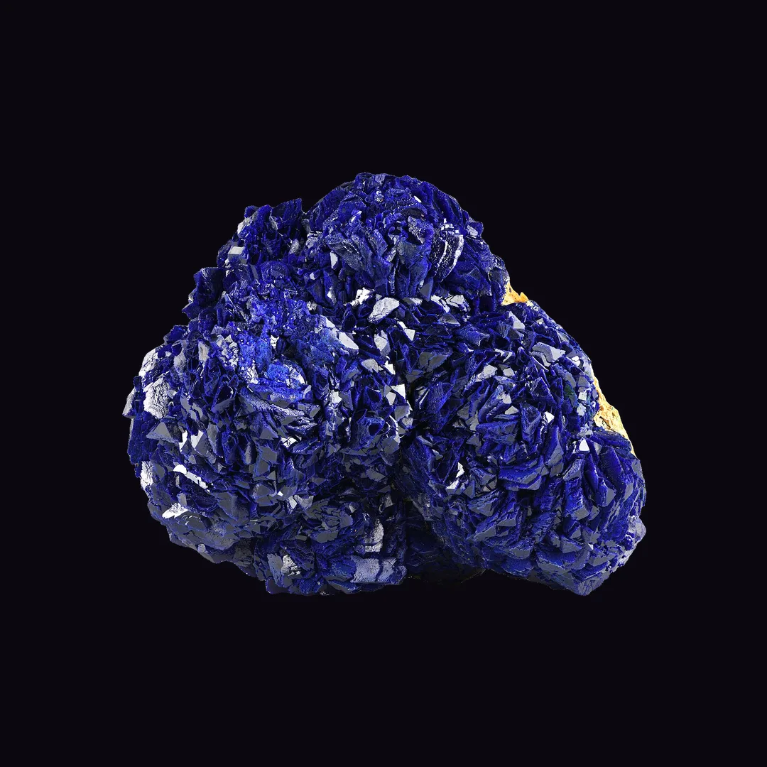 Azurite, deep azure blue and royal blue carbonate mineral specimen