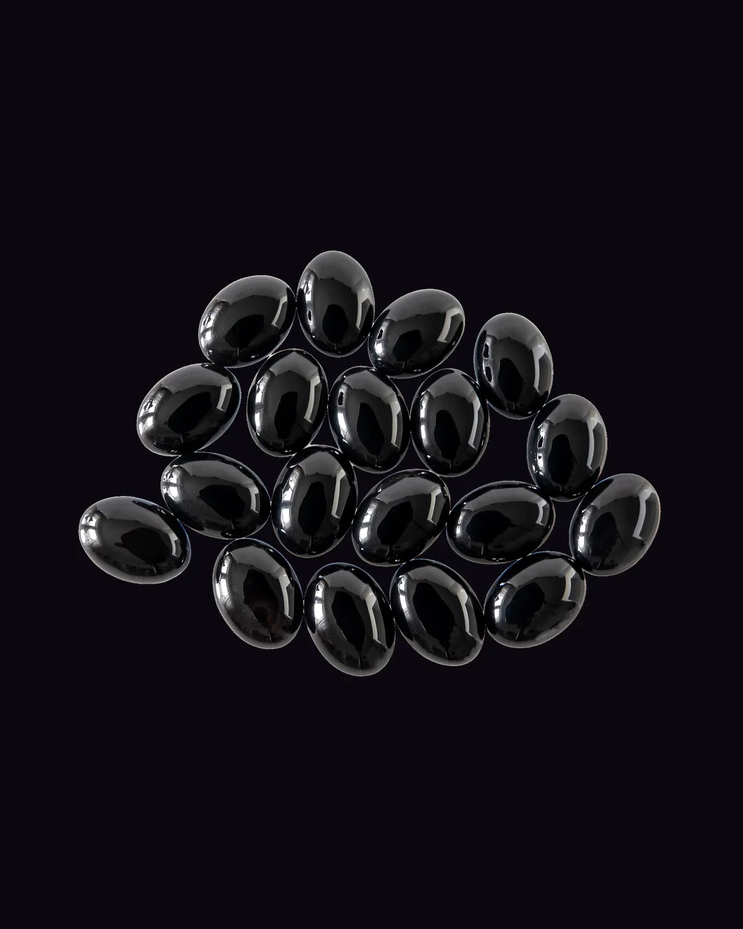 Black Onyx, dense black and black with white banding chalcedony mineral specimen