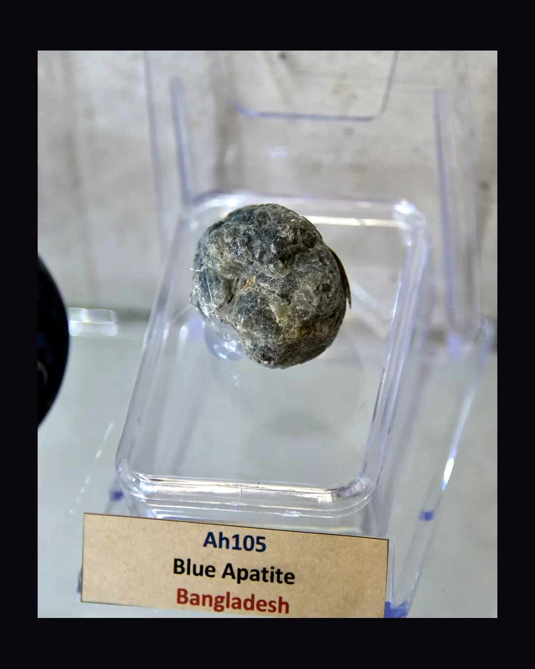 Blue Apatite, teal blue and neon blue-green phosphate mineral specimen
