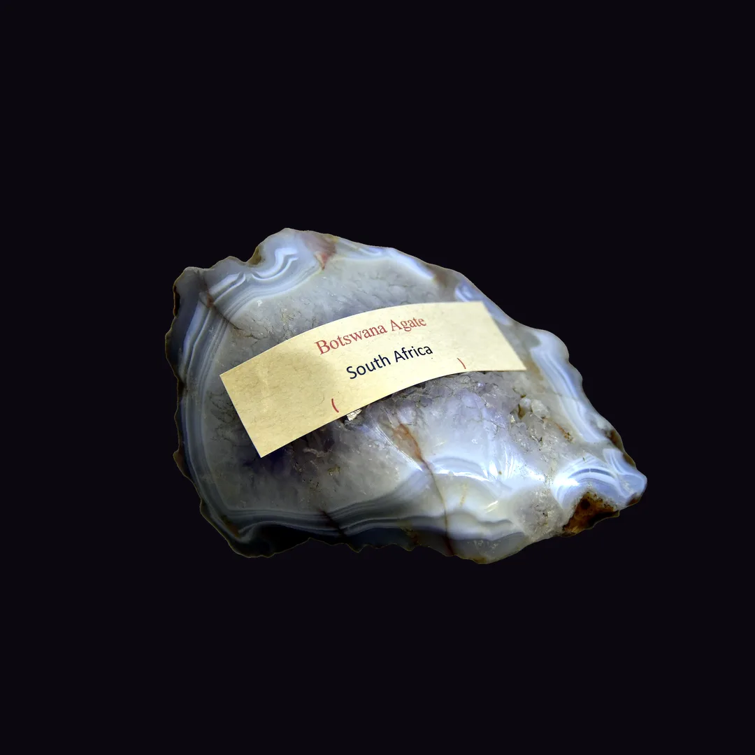 Botswana Agate, grey and dusty pink chalcedony mineral specimen