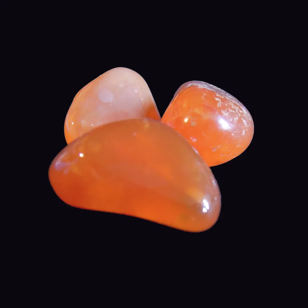 Carnelian, orange and burnt orange chalcedony mineral specimen