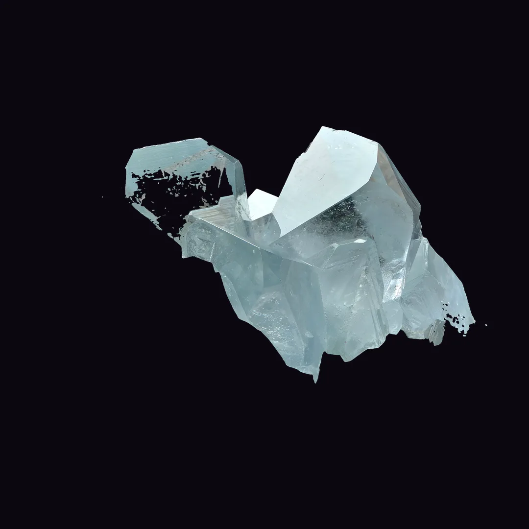 Celestite, pale sky blue and ice blue sulfate mineral specimen Celestite, pale sky blue and ice blue sulfate mineral specimen