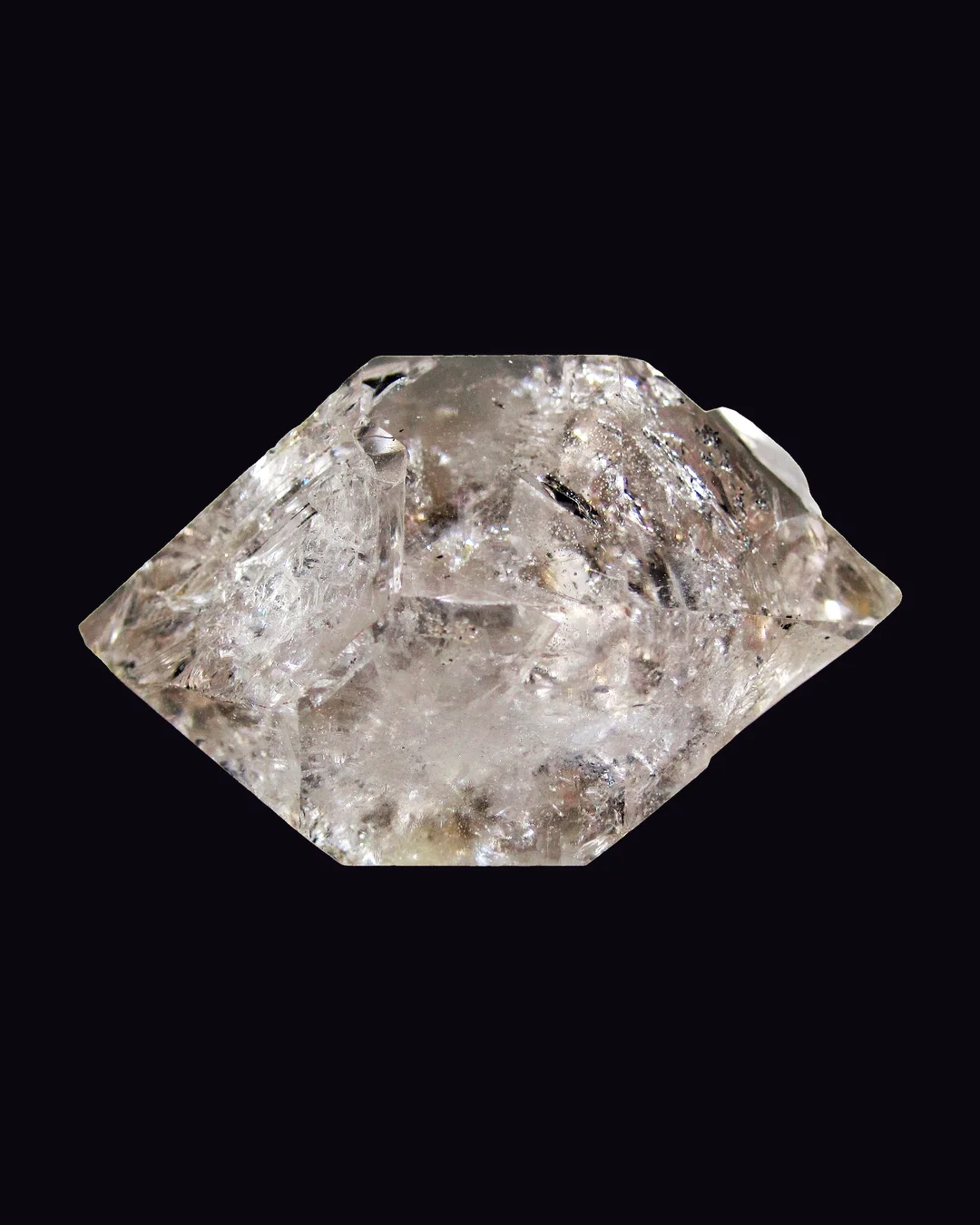 Herkimer Diamond, water-clear and smoky quartz mineral specimen