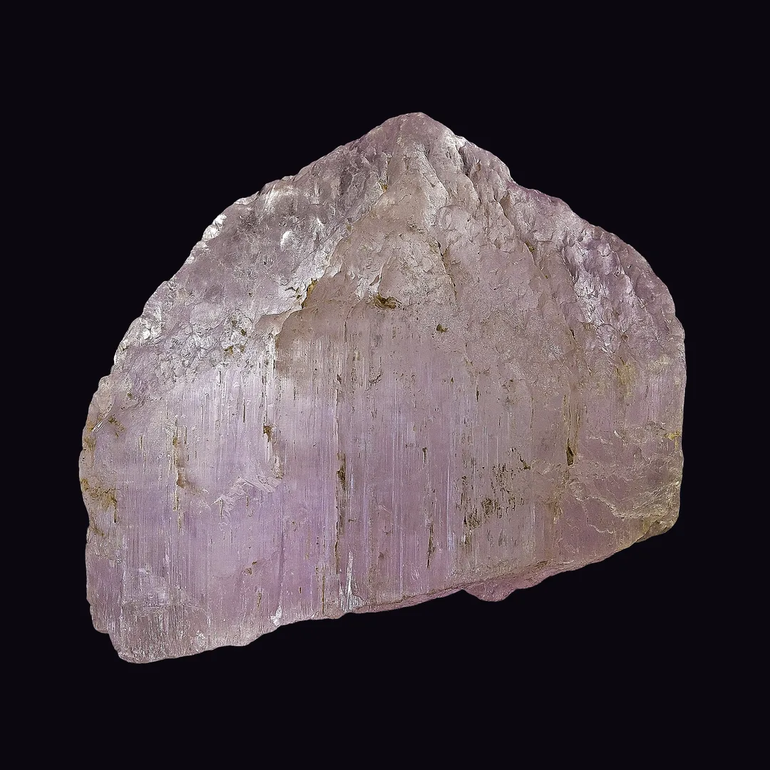 Kunzite, pale pink and lilac-pink silicate mineral specimen