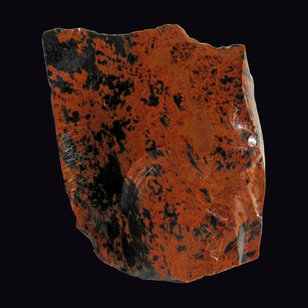 Mahogany Obsidian, red-brown and black and mahogany volcanic glass mineral specimen