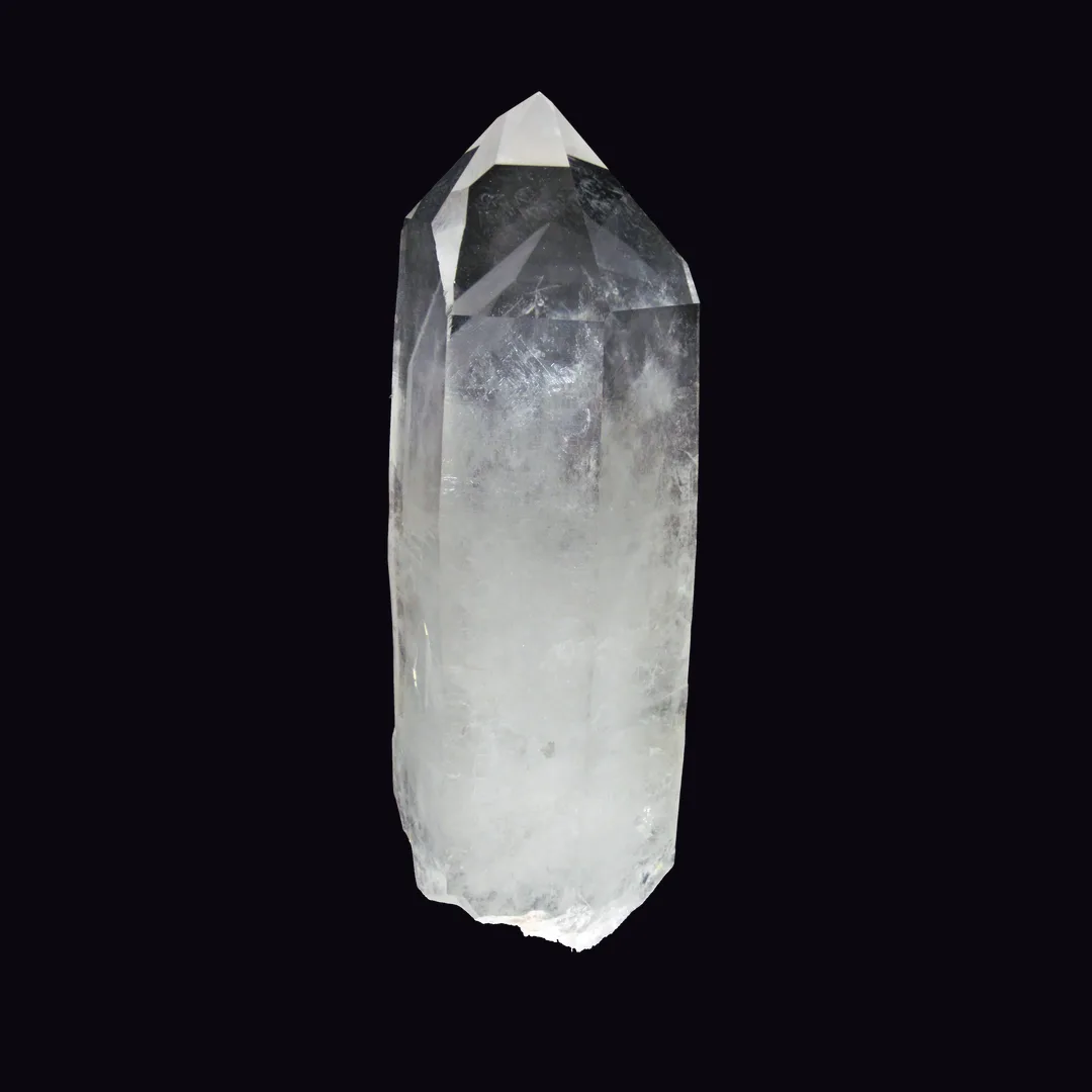 Phantom Quartz, clear body with green, white, red-orange or grey internal outlines quartz mineral specimen