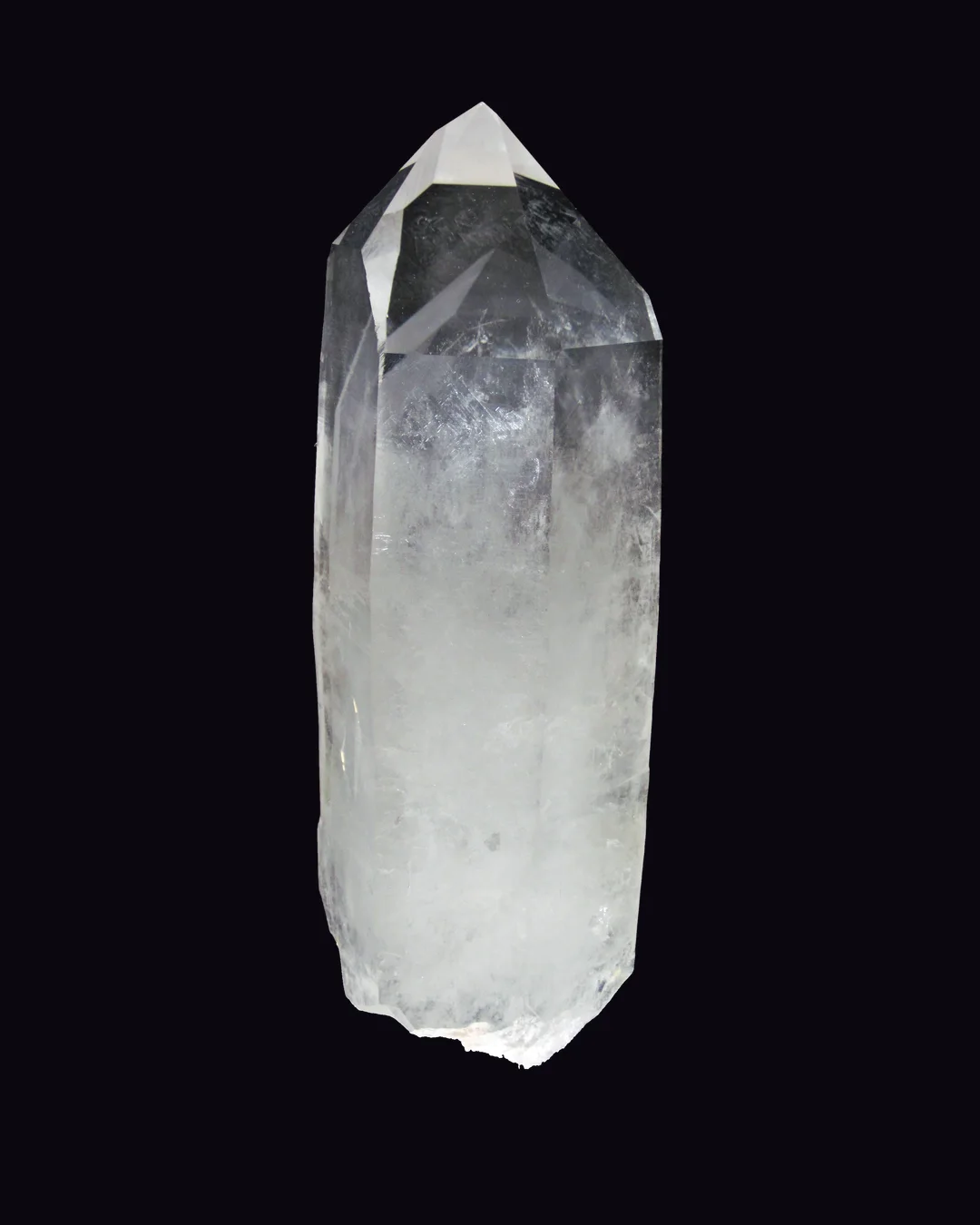 Phantom Quartz, clear body with green, white, red-orange or grey internal outlines quartz mineral specimen