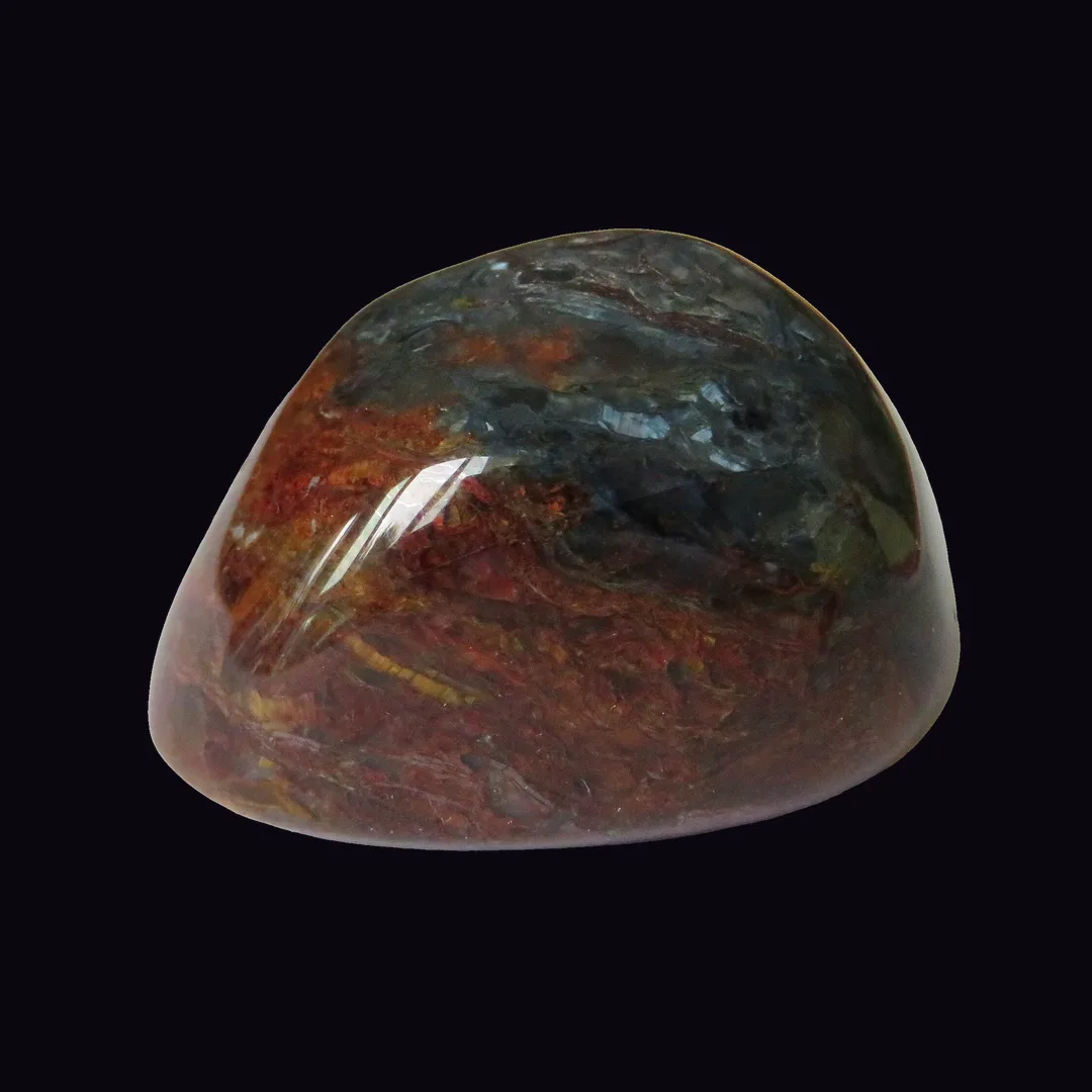 Pietersite, storm blue and gold quartz mineral specimen