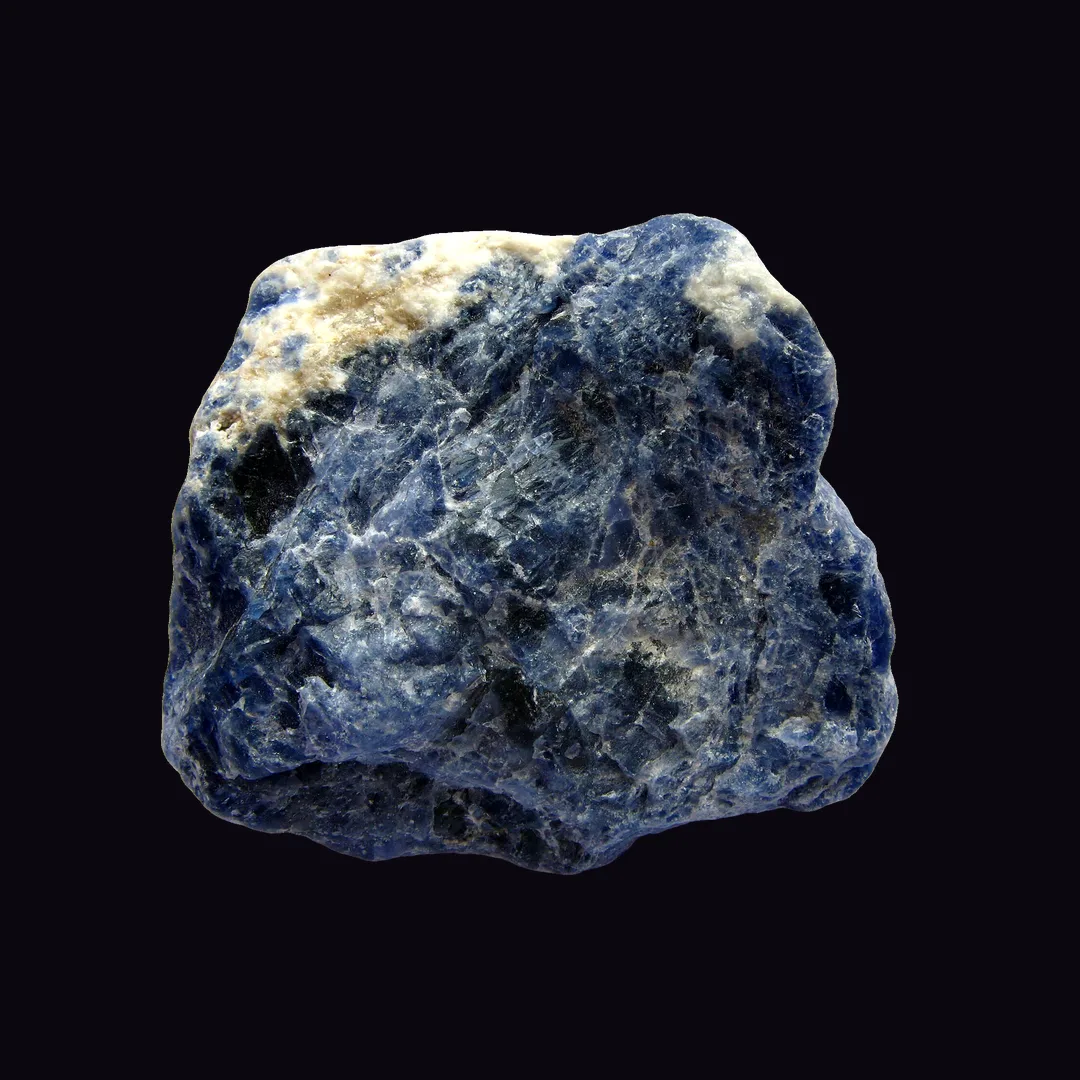 Sodalite, royal blue and navy silicate mineral specimen